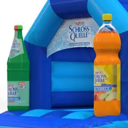 Blue bounce 4.2 x 5.2 m commercial inflatable bounce