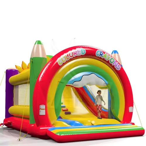 Bounce Combo XL Crayons commercial inflatable bounce