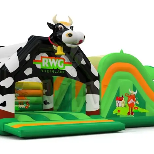 Bounce Cow with Slide 13 x 6.2 m commercial inflatable slide
