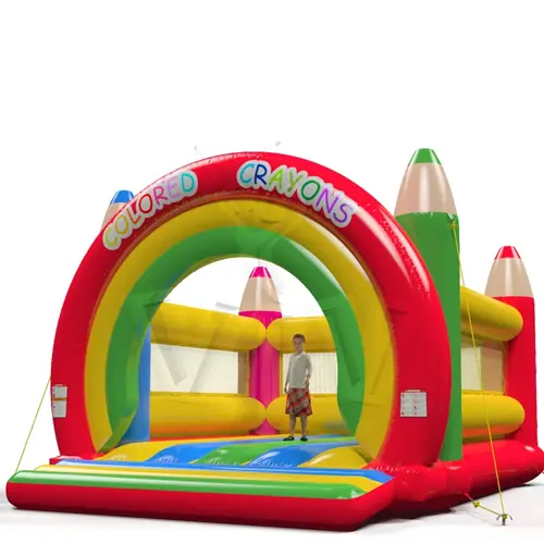 Bounce Crayons L (no roof, net walls) commercial inflatable bounce