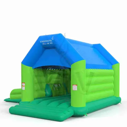 Bounce L with roof and slide commercial inflatable bounce