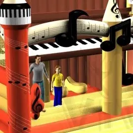 Bounce Piano commercial inflatable bounce