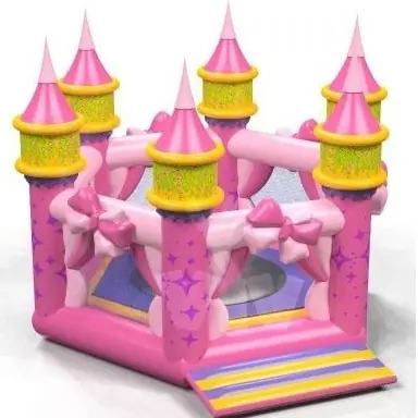 Bounce Trampoline Enclosure - Pink Collection commercial inflatable action game