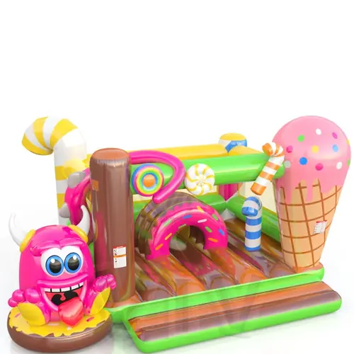 Bounce with obstacles Monsters commercial inflatable bounce