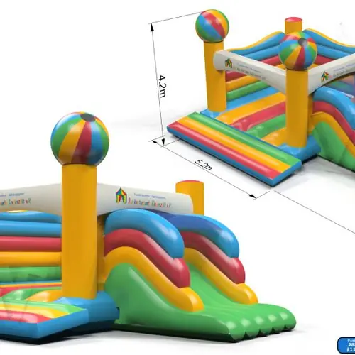 Bounce with slide 6.1 x 5.2 x 4.2 m commercial inflatable slide