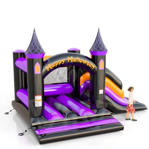 Bounce with slide Happy Halloween commercial inflatable bounce