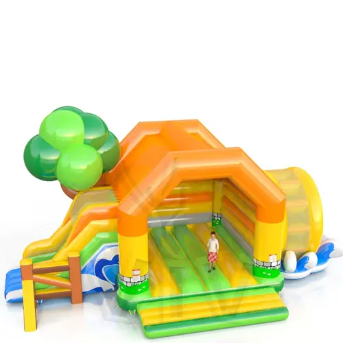 Bounce with slide Mill without front wall commercial inflatable bounce