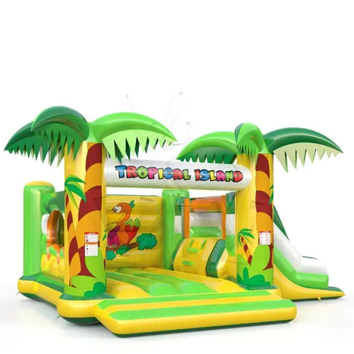 Bounce with slide Tropical Islands commercial inflatable bounce