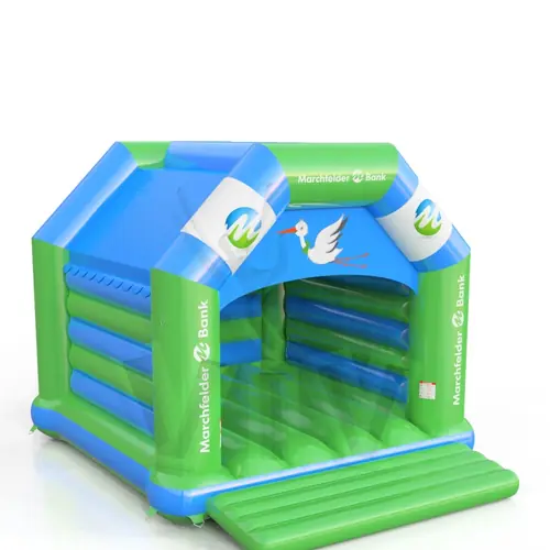 Bounce XL with roof Marchfelder Bank commercial inflatable bounce
