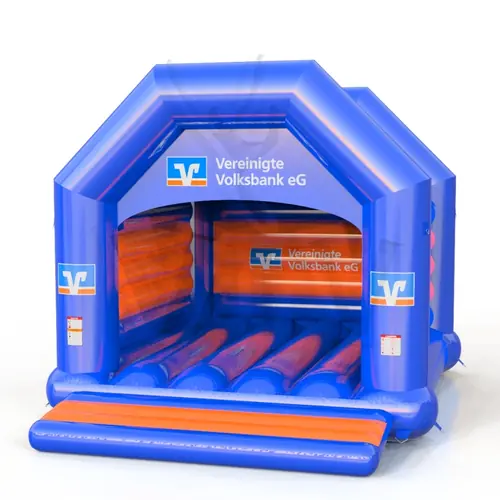 Bounce XL with roof Volksbank commercial inflatable bounce