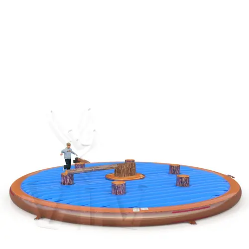 Broom for 6 people wood commercial mechanical broom attraction