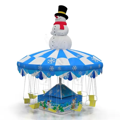 Carousel with Snowman (without blower and homologation) commercial mechanical carousel attraction