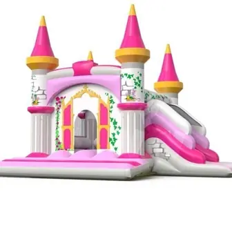Castle with Slide roofed inflatable bounce