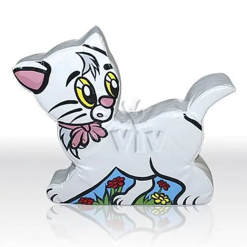 Cat foam soft play character for dry indoor play areas