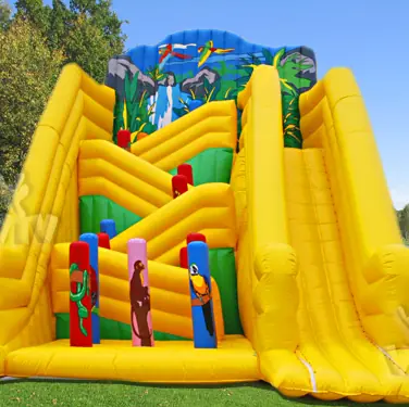 Classic VIV inflatable slide combination in bright colours