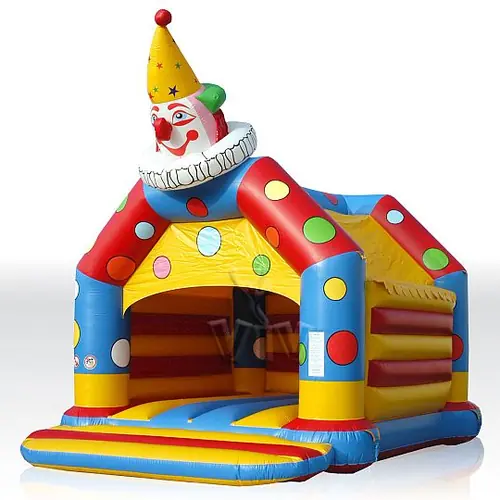 Clown 10 x 7 m with roof and figures commercial inflatable bounce