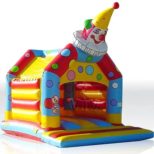 Clown 5 x 4 m with roof and figures commercial inflatable bounce