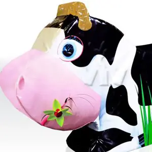 Cow foam soft play character for dry indoor play areas