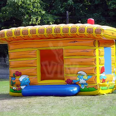 Canadian cottage roofed inflatable bounce