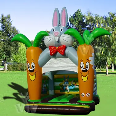 Hare roofed inflatable bounce