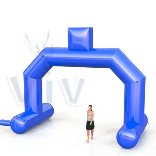 Diagonal gate self-standing commercial promotional inflatable gate