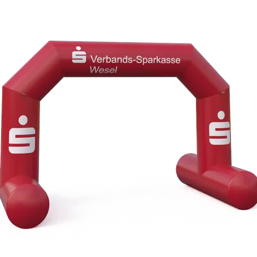 Diagonal self-standing gate "Sparkasse" - Collection Sparkasse commercial promotional inflatable gate