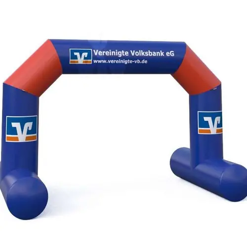 Diagonal self-standing gate "Volksbank" - Collection Volksbank commercial promotional inflatable gate