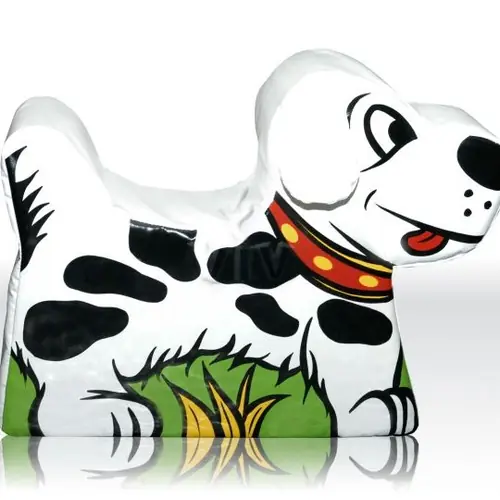 Dog foam soft play character for dry indoor play areas