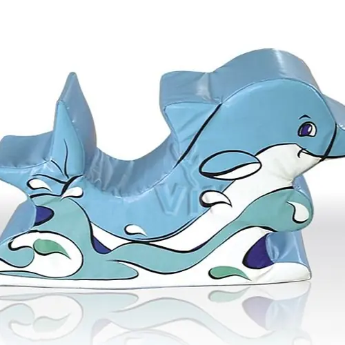 Dolphin foam soft play character for dry indoor play areas