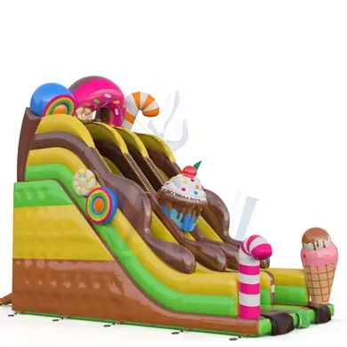 Double Slide Confectionery commercial inflatable slide