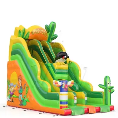 Double Slide Western commercial inflatable slide