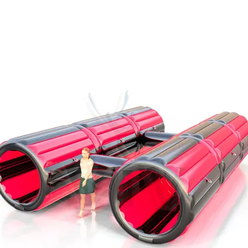 Double tunnel - Collection Fun in Black commercial inflatable tunnel
