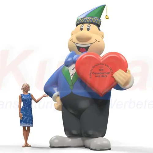Figure with heart commercial custom inflatable