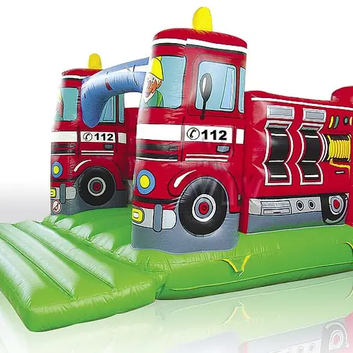 Fire truck 4 x 3 without roof commercial inflatable bounce