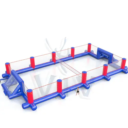 Football field with fence commercial inflatable action game
