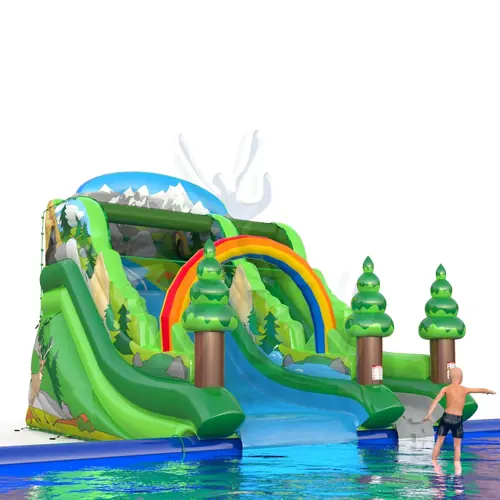 Forest for the pool commercial inflatable slide