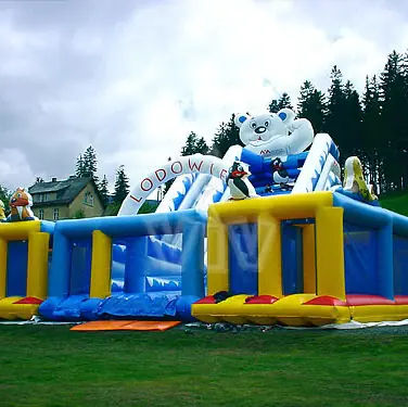 Glacier ice-themed inflatable slide