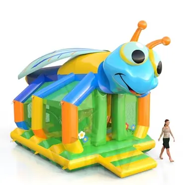 Grasshopper roofed inflatable bounce
