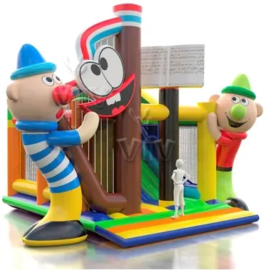 Harp roofed inflatable bounce