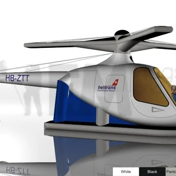 Helicopter with a realistic outer layer commercial custom inflatable