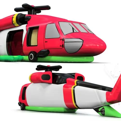 Helicopter with plating 21.6 x 4.9 x 4.5 m commercial custom inflatable
