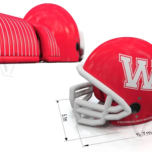 Helmet 6.7 x 5.1 x 4.5 m commercial custom inflatable
