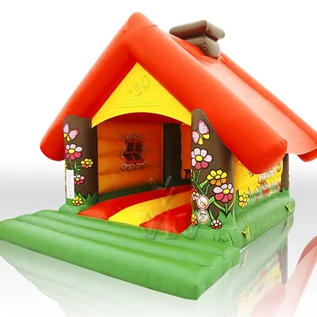 Hut with a chimney commercial inflatable bounce