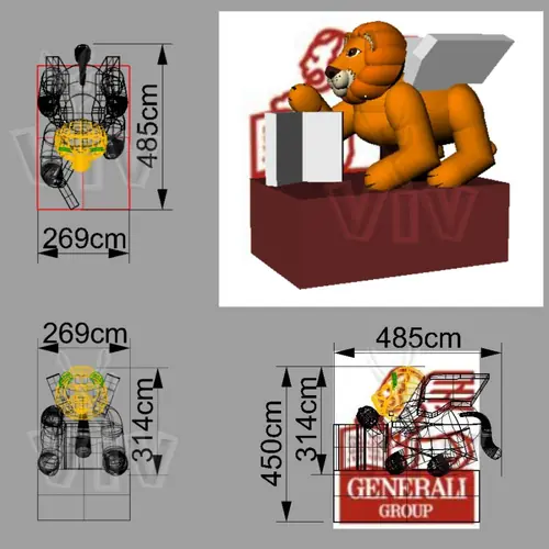 Inflatable Generali logo commercial custom inflatable