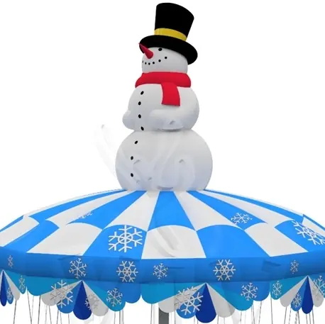 Inflatable roof for Carousel Snowman (with blower and accessories) - NEW TYPE commercial mechanical carousel attraction