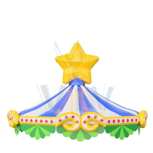 Inflatable roof for carousel Star (with blower and accessories) commercial mechanical carousel attraction
