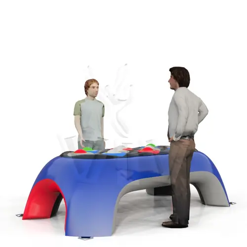 Inflatable table for interactive buttons (without buttons) commercial inflatable action game