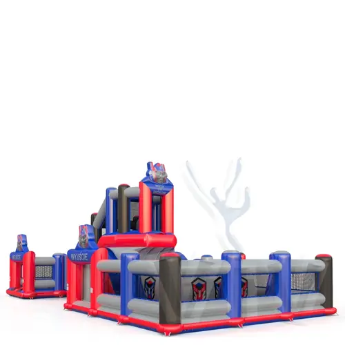 Jumping Tower L with fence Robot commercial inflatable action game