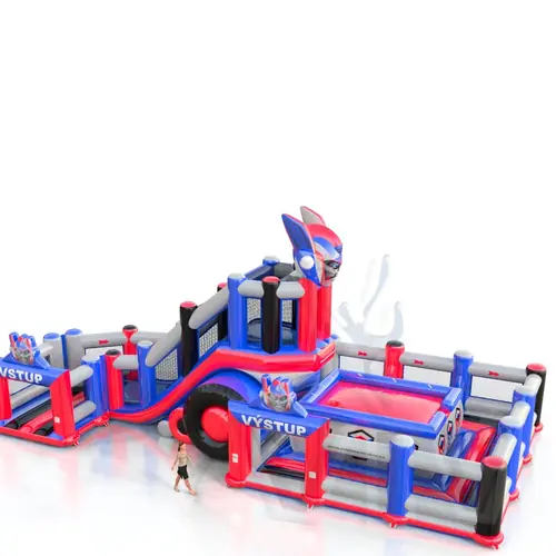 Jumping Tower L with fence Robot commercial inflatable action game