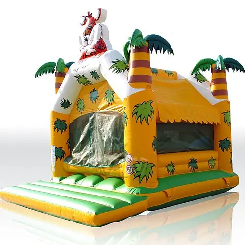 Jungle pool - with roof & palms & figure 5 x 4 (balls sold separately) commercial inflatable bounce